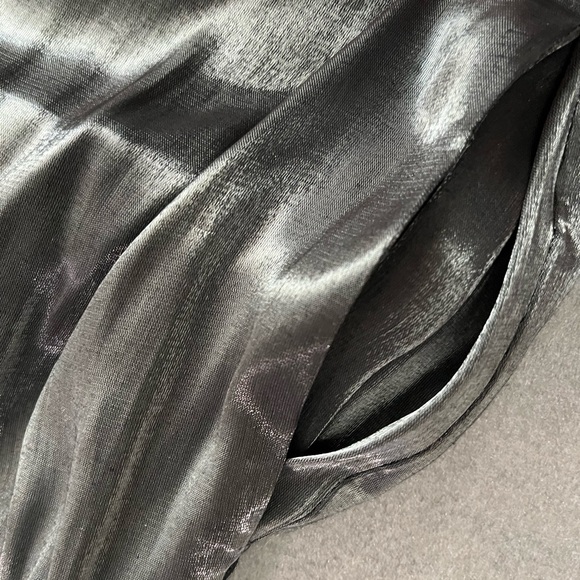 [XS]Zara Metallic Gray Wide leg Trousers - Picture 5 of 8